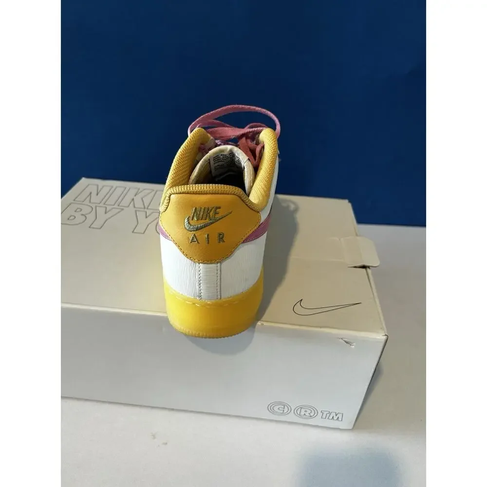 Nike By You Air Force 1 Low Custom Olive Pink Yellow Men’s Size 11 CT7875-994